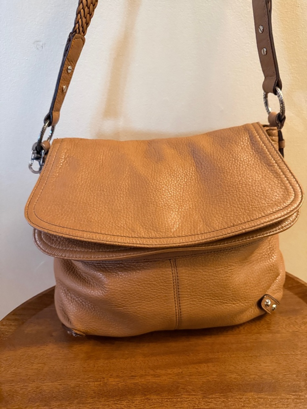 Brighton Leather Shoulder Bag in Tan - Women's Crossbody